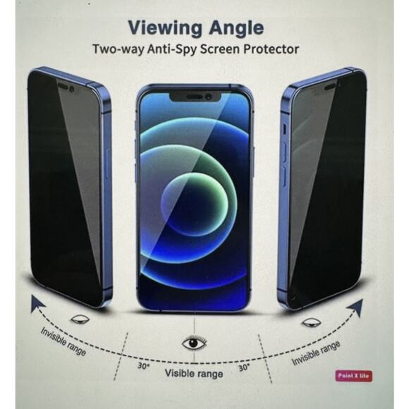 For iPhone 16 9h Tempered Glass Privacy Screen Protector - Picture 3 of 7